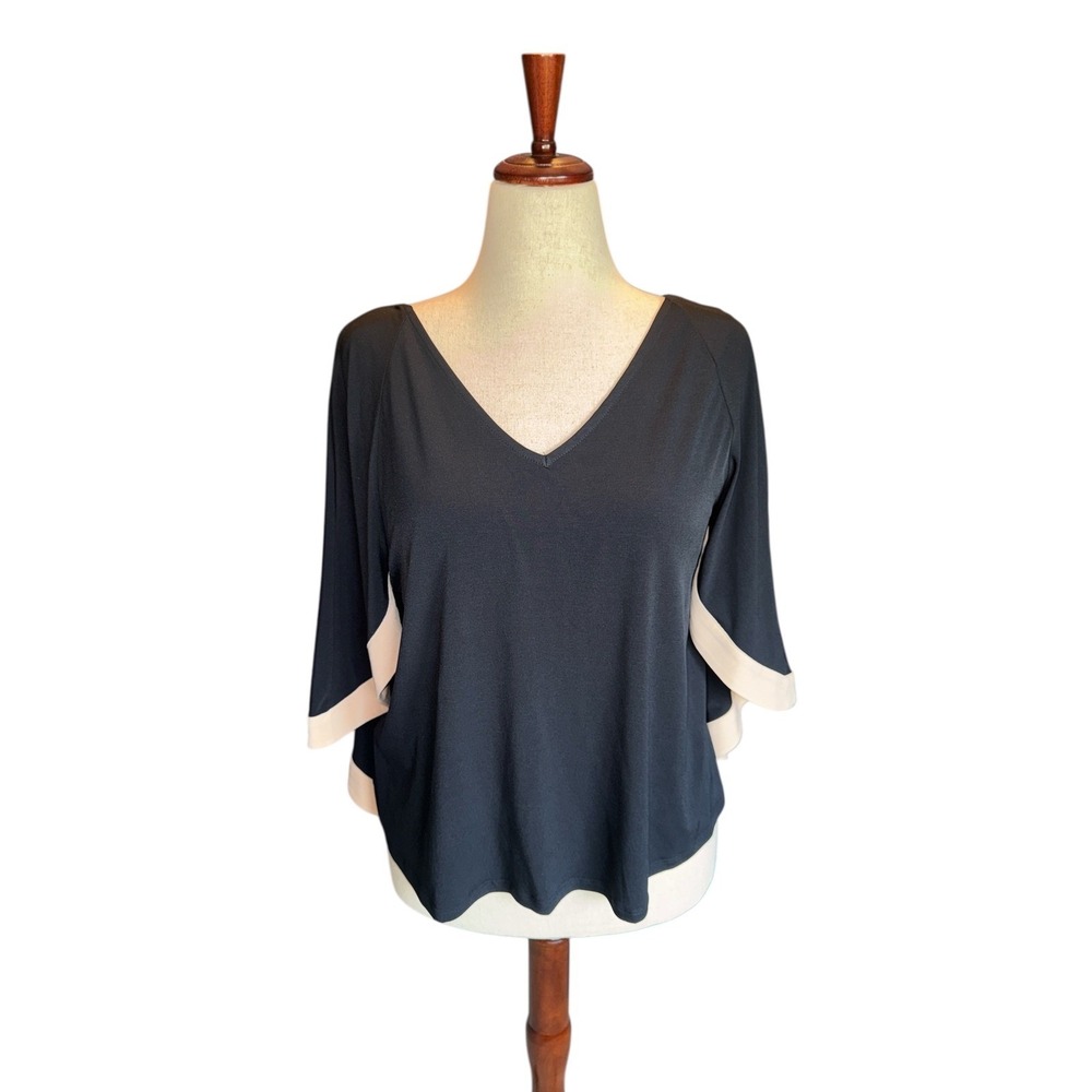 BCBGMAXAZRIA‎ Black Poncho Sleeve Top NWT | Size S